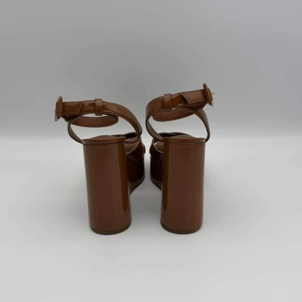 Steve Madden Pinnacle Sandals – Camel Patent – Size 7.5 – Brand New - Picture 4 of 13